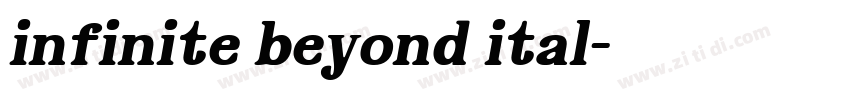 infinite beyond ital字体转换